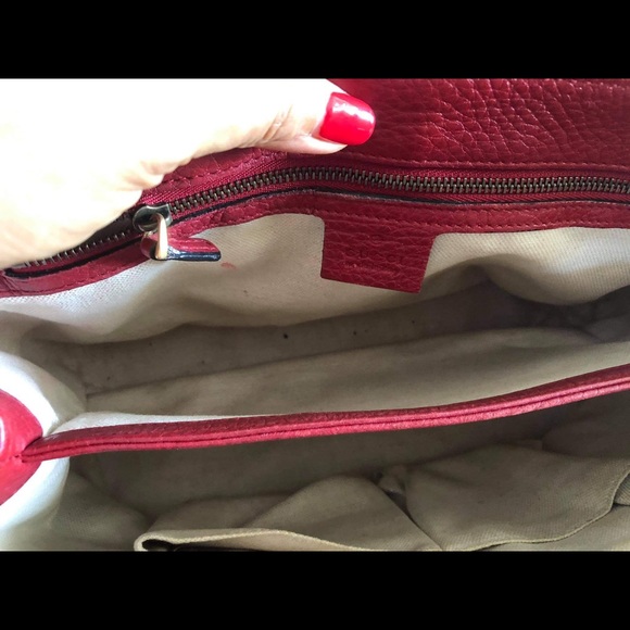 ❤️❤️SOLD❤️❤️Gucci GG marmont Borsa red leather shoulder bag - Picture 15 of 17